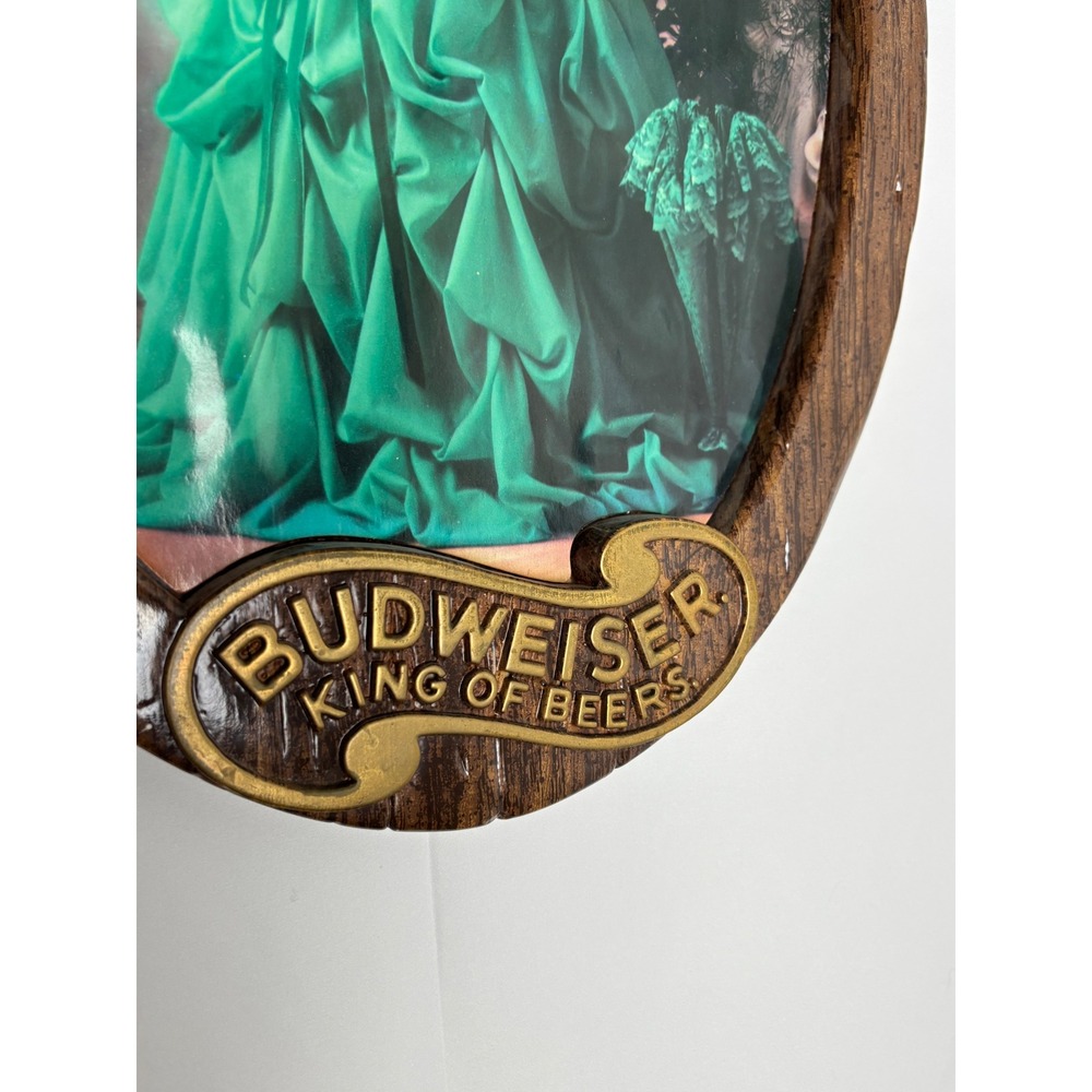 Vintage Budweiser King of Beers Oval Wall Plaques Set of 2 Saloon Gals‎ - Picture 7 of 10